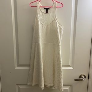 Material Girl white lace skater dress size M